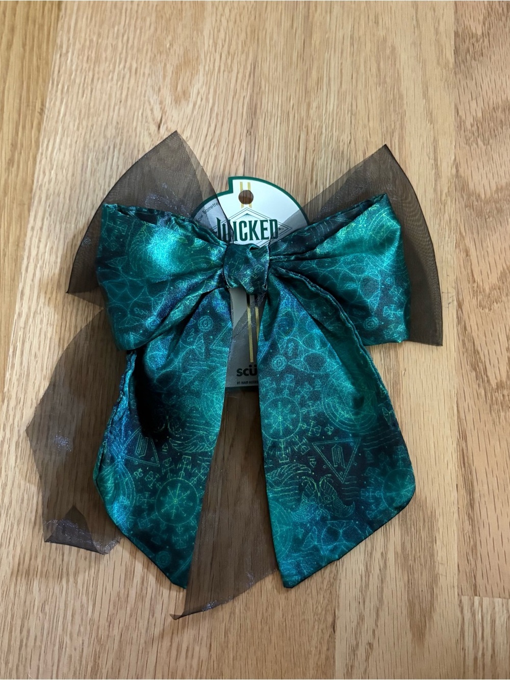 Wicked Scunci Elphaba Bow Hair Clip NEW Green